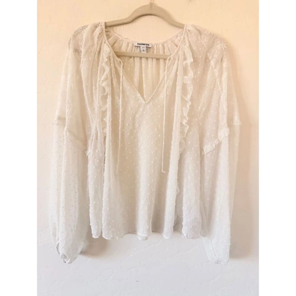 Express Boho Flowy Balloon Sleeve Blouse Size L